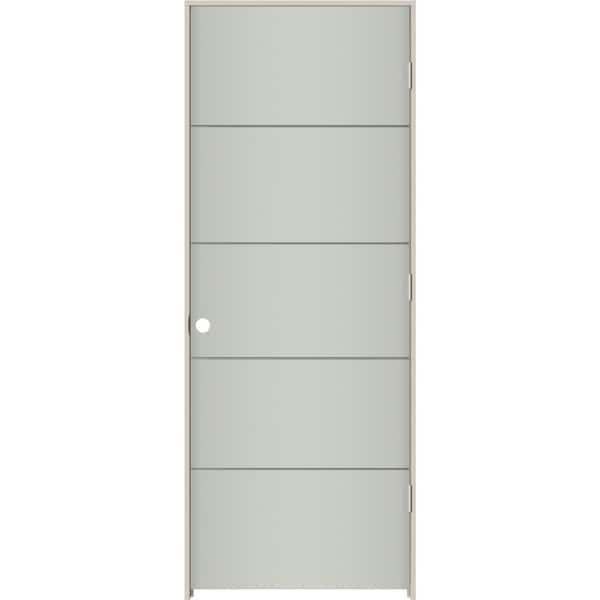 JELD-WEN 32 in. x 80 in. Left-Hand Hollow Core Fog Composite Single Prehung Interior Door