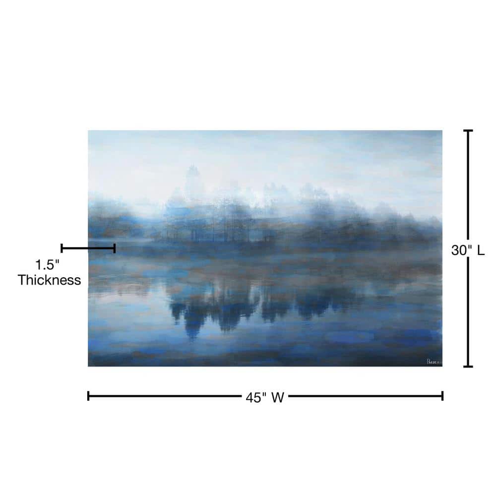Indigo and Ivory Abstract Landscape Canvas Art 30" x 45"