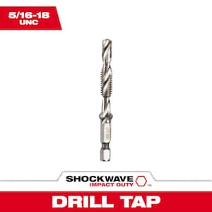 SHOCKWAVE 5/16-18 UNC Steel Impact Rated Drill Tap Bit