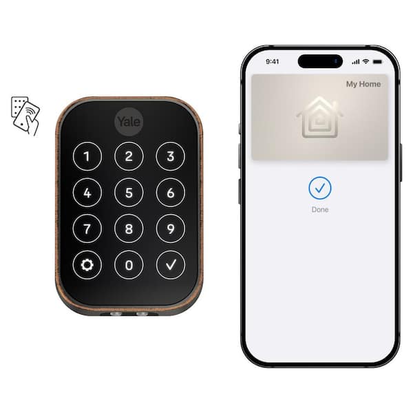 Yale Assure Lock 2-Plus with Home Keys and Wi-Fi, Oil Rubbed Bronze Single Cylinder Deadbolt