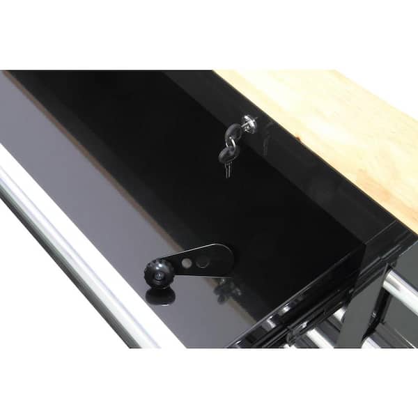 Husky - 52 in. 10-Drawer Mobile Workbench with Adjustable-Height Top, Black