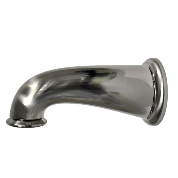 DANCO 8 in. Universal Decorative Tub Spout with Diverter in Brushed Nickel