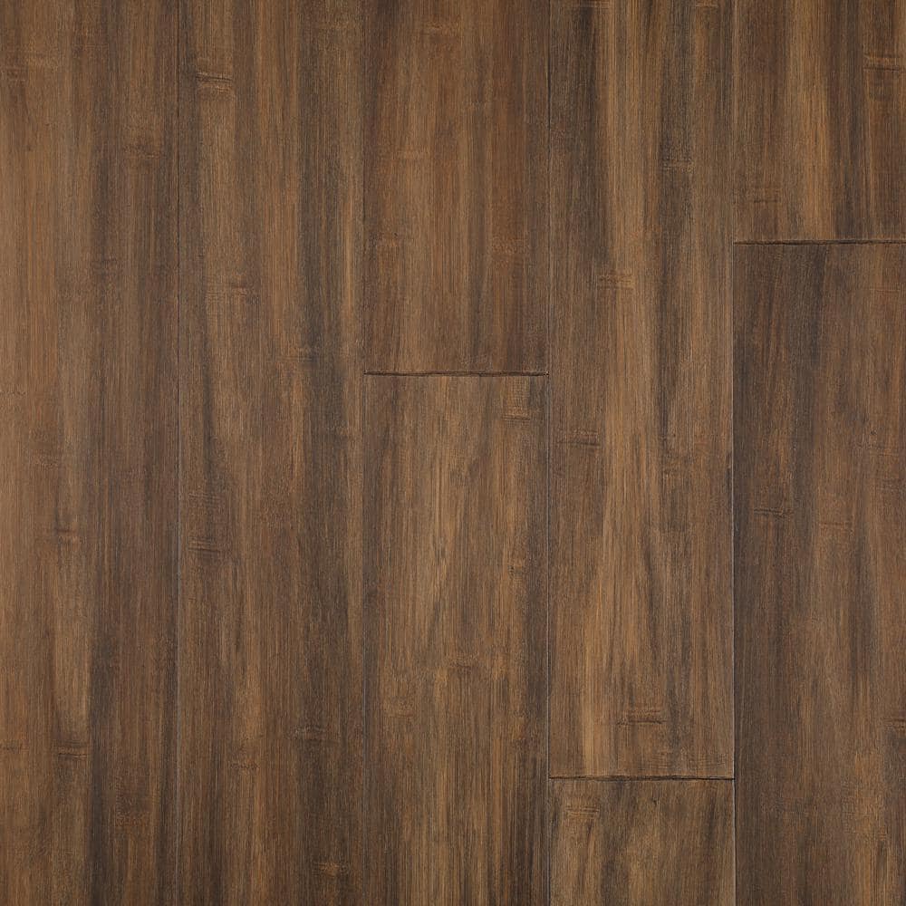 Home Decorators Collection Horizontal Hand Scraped Sepia 3/8 in. T x 5 in.  W x 38.58 in. L Click Lock Bamboo Flooring (26.79 sq. ft. / case) HL662H