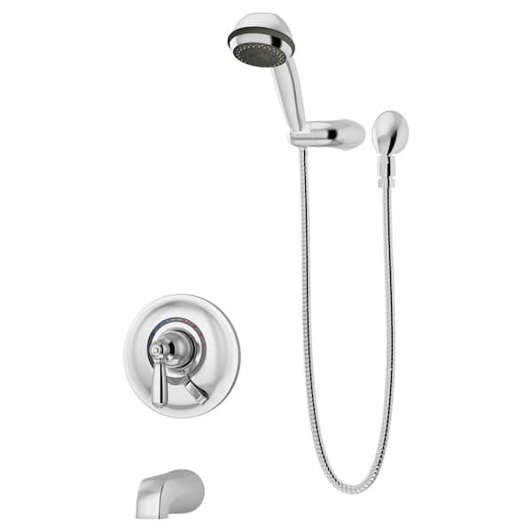 Symmons Allura 1-Handle Wall-Mounted Tub and Shower Trim Kit in Polished Chrome (Valve Not Included)