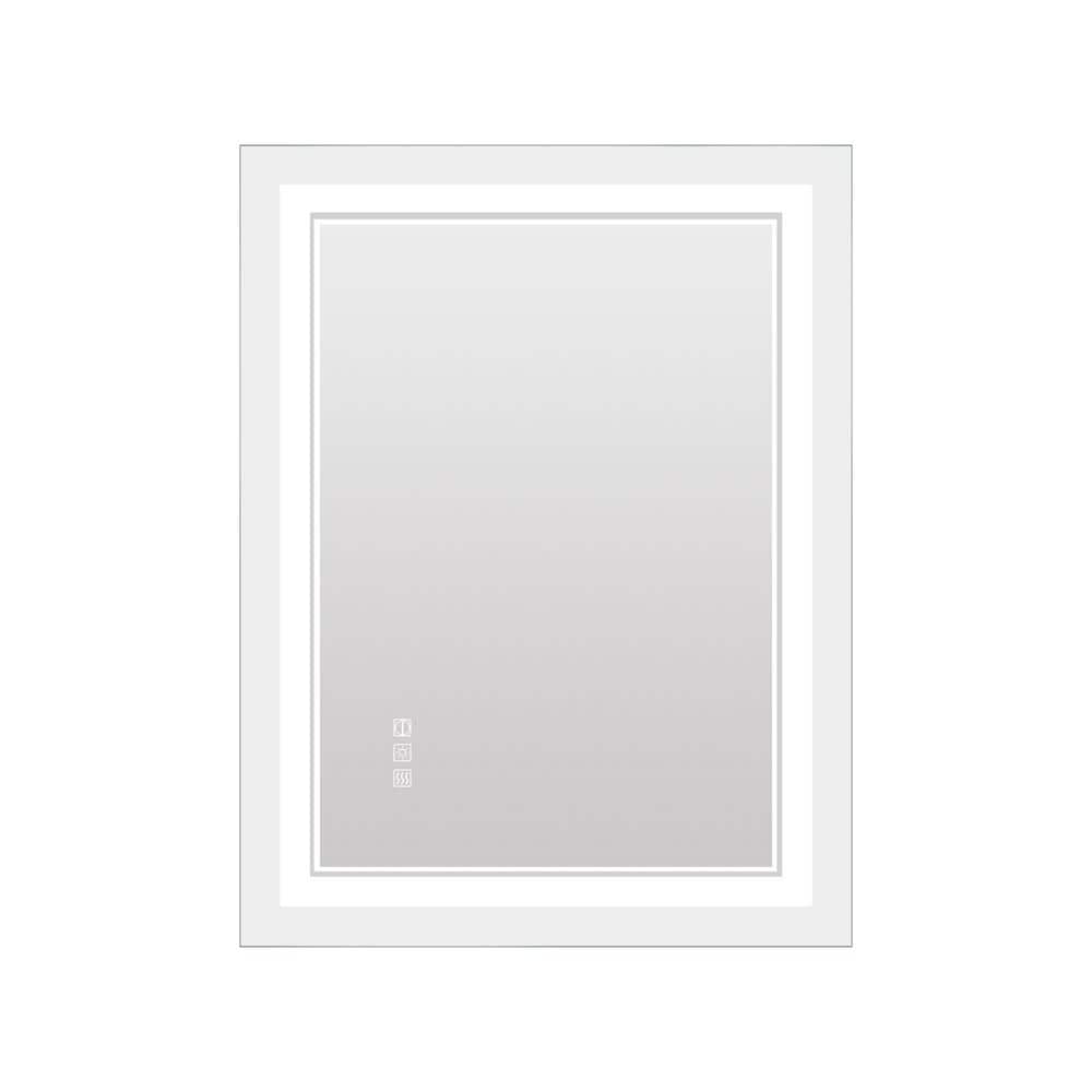 32 in. W x 24 in. H Rectangular Frameless Anti Fog LED Light Wall-Mounted B
