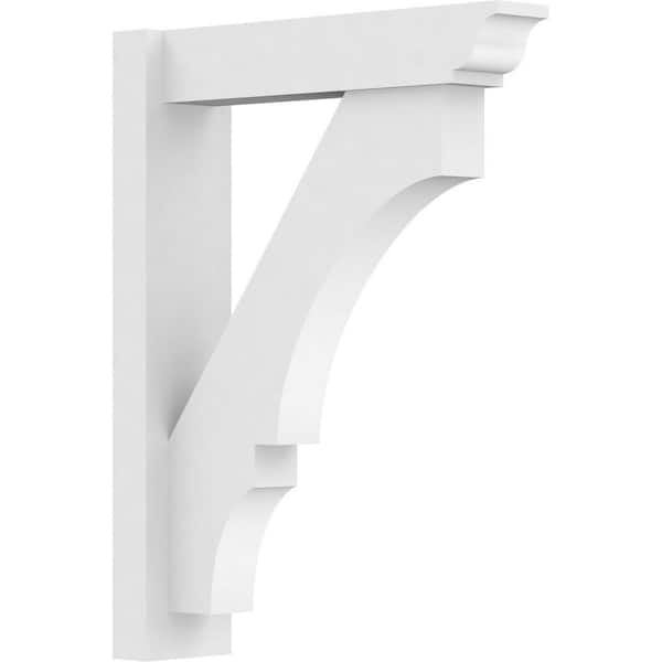 Ekena Millwork Balboa 5 in. W x 26 in. H x 20 in. D Signature Urethane Polyurethane Outlooker with Traditional Ends
