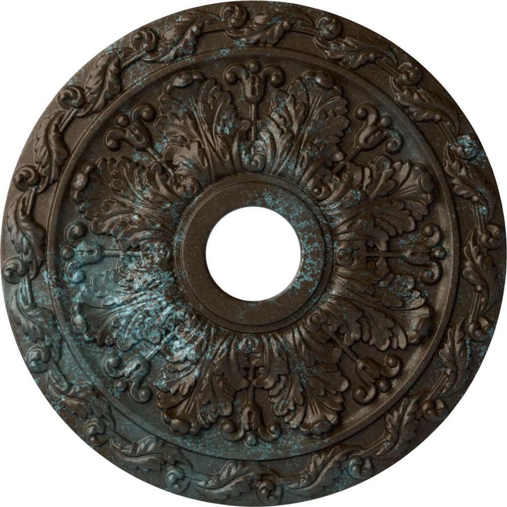 1-1/4 in. x 19-7/8 in. x 19-7/8 in. Polyurethane Spring Leaf Ceiling Medallion, Bronze Blue Patina price history on PriceWatchPro