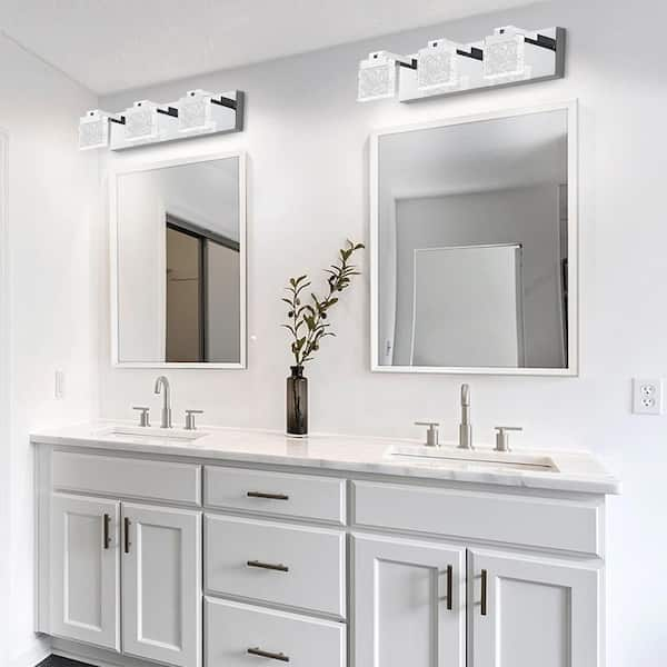 Bathroom deals cabinets lights