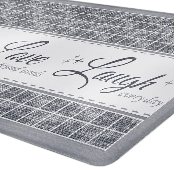 Real Living Eat Well Black & White Chalk Print Soft Step Kitchen