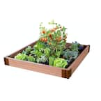 Two Inch Series 4 ft. x 4 ft. x 5.5 in. Classic Sienna Composite Raised Garden Bed Kit