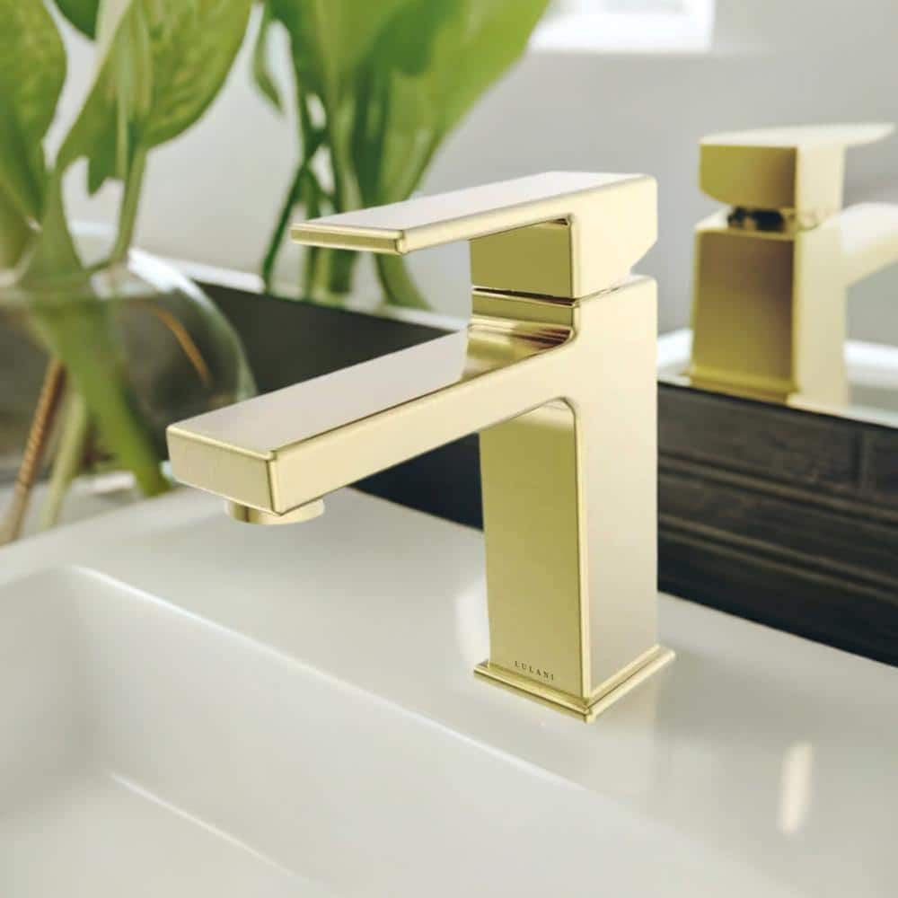Capri Champagne Gold Brass Single Hole Bathroom Faucet