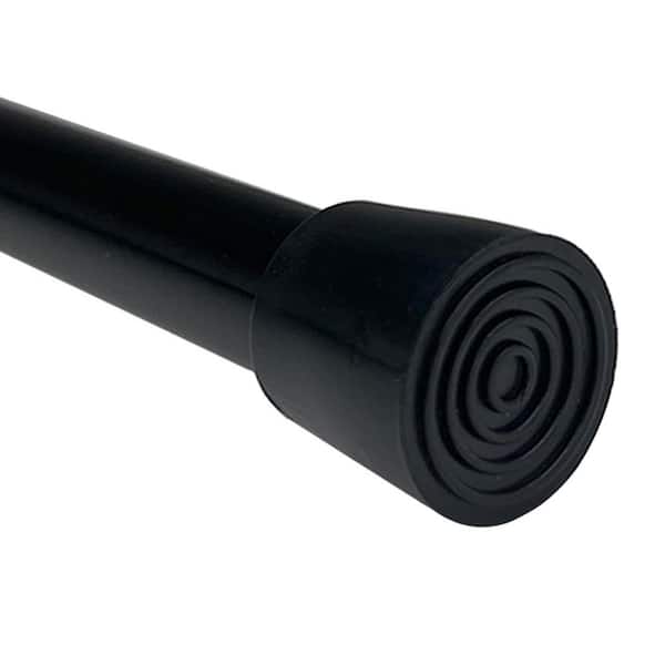 Unbranded 1-Pack Adjustable Tension, 0.80 in. W x 17.2 in. L, Rust-Resistant Black for Bathroom, Doorways, Shower Curtain Liner