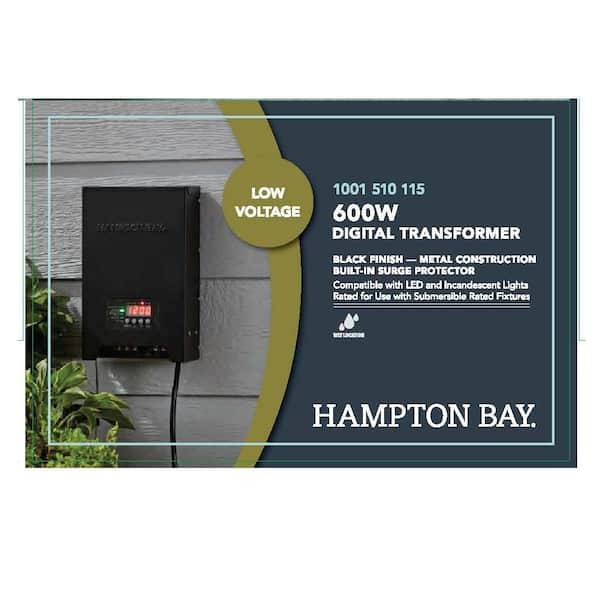 Hampton Bay Landscape Transformer 600-Watt Low-Voltage Metal 