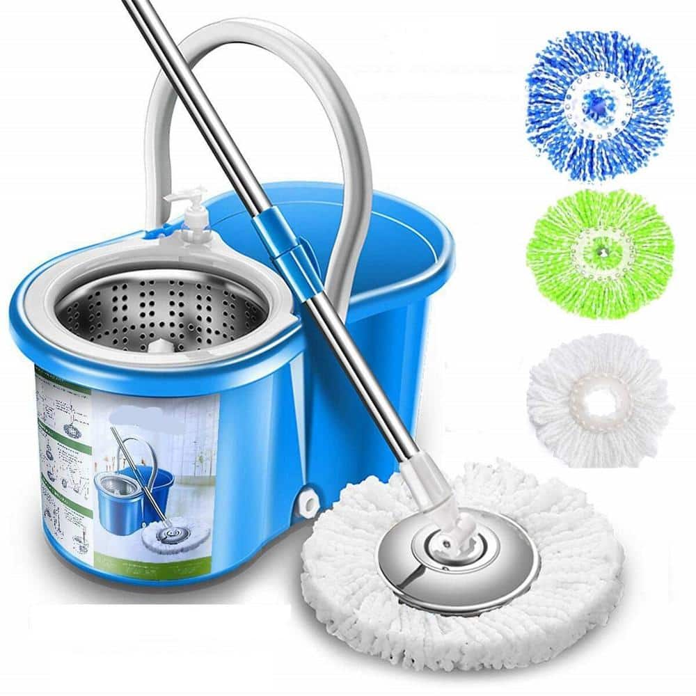 Wholesale Heavy Duty Cheap 360 spin Magic Mop rotation Stainless Steel  Rotation Mop Microfiber Bucket Set Manufacturer and Supplier