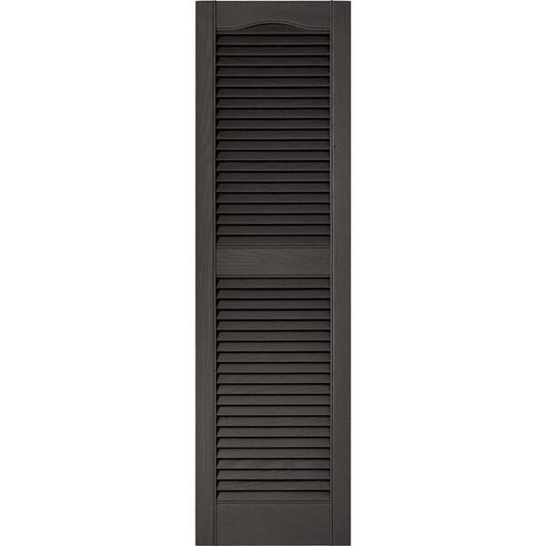Builders Edge 14.5 in. x 52 in. Louvered Vinyl Exterior