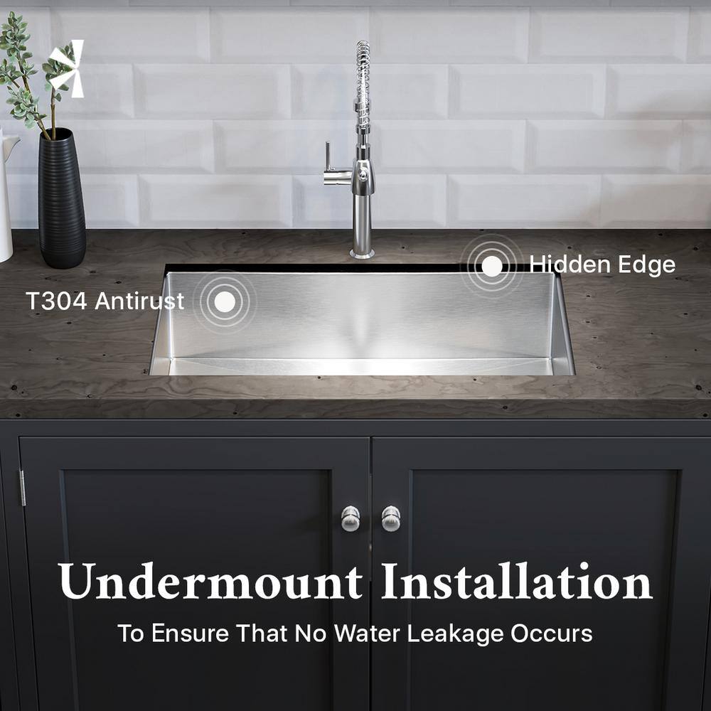 30.5'' Rectangular Stainless Steel Undermount Kitchen Sink