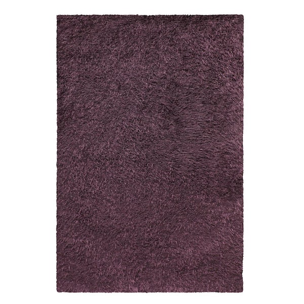 SUPERIOR Shag Purple 4 ft. x 6 ft. Elegant Soft Plush Area Rug
