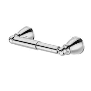 Lisbon Wall Mounted Spring Double Post Toilet Paper Holder in Chrome Finish