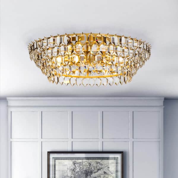 ALOA DECOR 28 in. 8-Lights 4-Tier Mid Century Modern Glam