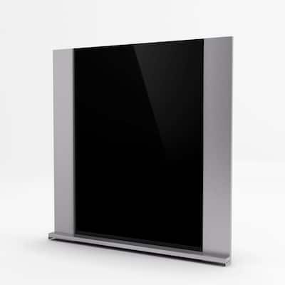 vidaXL Kitchen Backsplash Transparent 39.4x15.7 Tempered Glass
