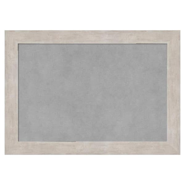 Amanti Art Marred Silver 21 in. x 15 in Framed Magnetic Board