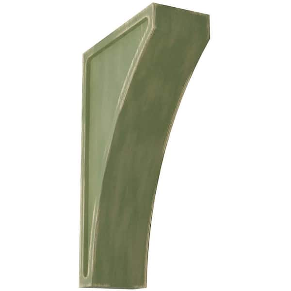3 in. x 12 in. x 7-1/2 in. Restoration Green Extra Large Lawson Wood Vintage Decor Corbel