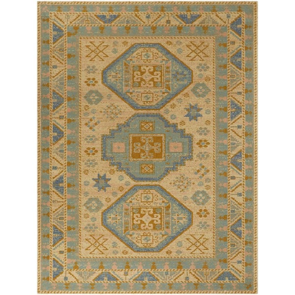 Home Decorators Collection Canan Blue 8 ft. x 10 ft. Medallion Area Rug