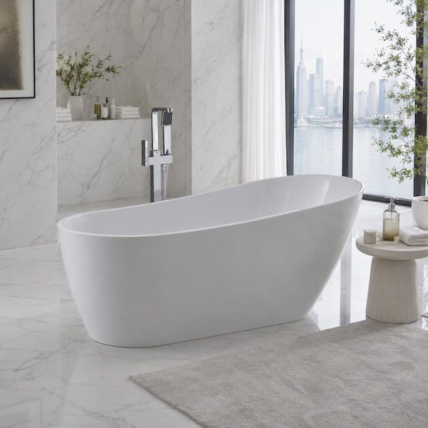 ANZZI Trend Series 67 in. x 32 in. Flat Bottom Acrylic