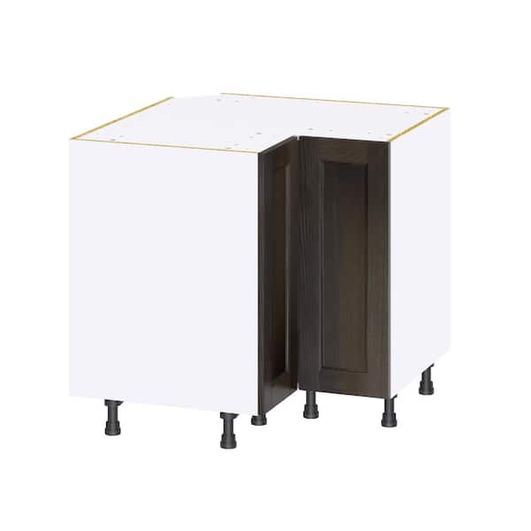Georgetown 36 in. W x 24 in. D x 34.5 in. H Assembled Lazy Susan Corner Kitchen Cabinet in Chestnut