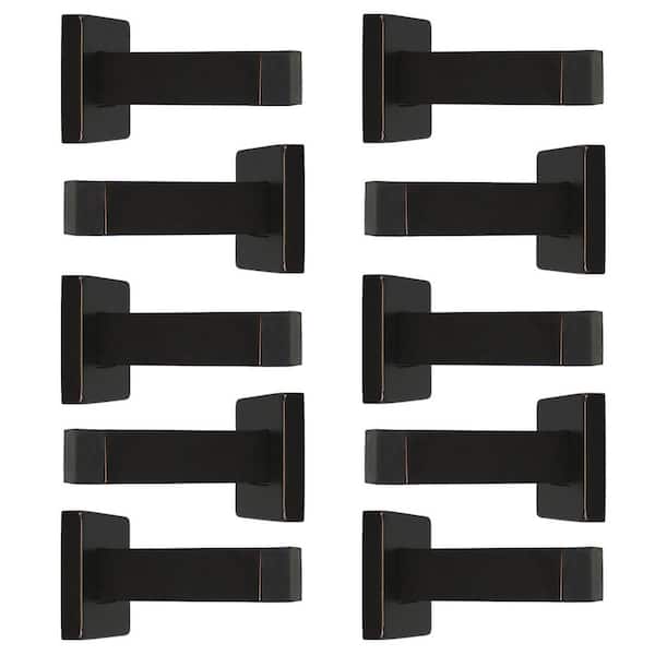 INOX DSIX 3-5/32 in. L, 3/4 in. Dia Oil Rubbed Bronze Stainless Steel Square Wall Mount Door Stop (10-Pack)