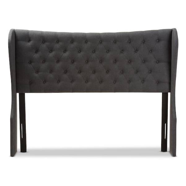 Baxton Studio Cadence Dark Gray Queen Headboard