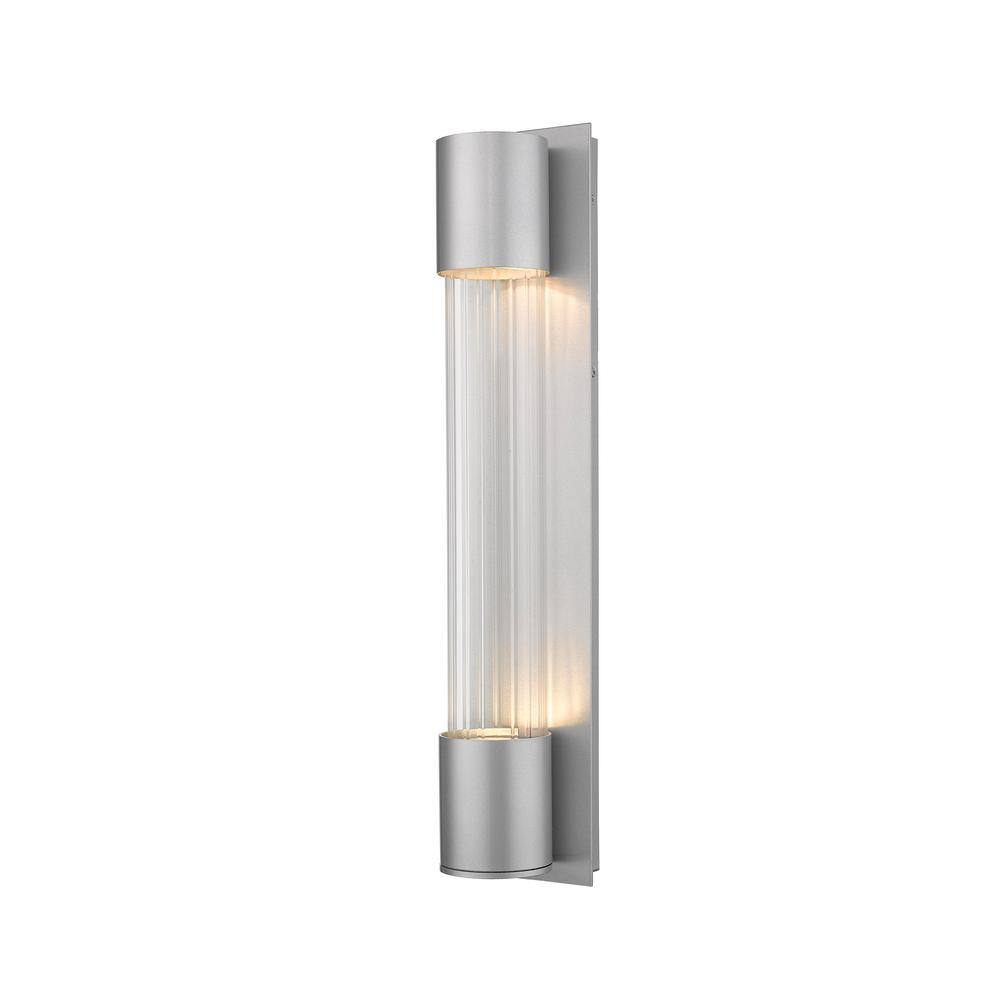 Striate 11-Watt 24 in. Silver Integrated LED Aluminum Hardwired Outdoor Wea