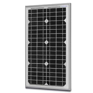 30-Watt 12-Volt Mono Solar Panel, Compatible with Portable Chest Fridge Freezer Cooler