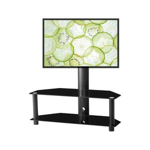 Glass Tv Stands Living Room Furniture The Home Depot