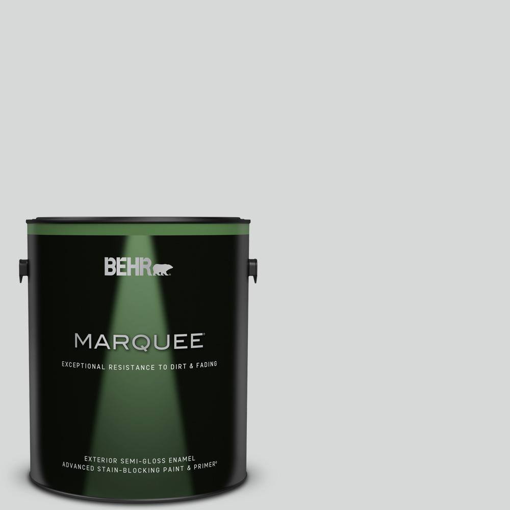 1 gal. #MQ3-25 Gray Shimmer Semi-Gloss Enamel Exterior Paint & Primer