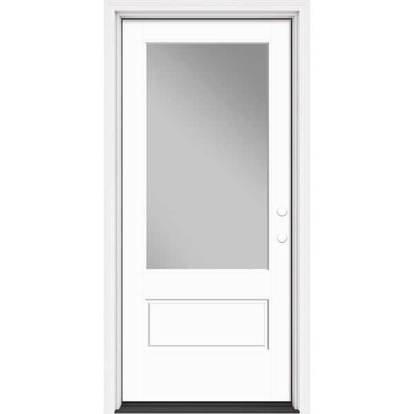 Masonite Performance Door System 36 in. x 80 in. VG 3/4-Lite Left-Hand ...