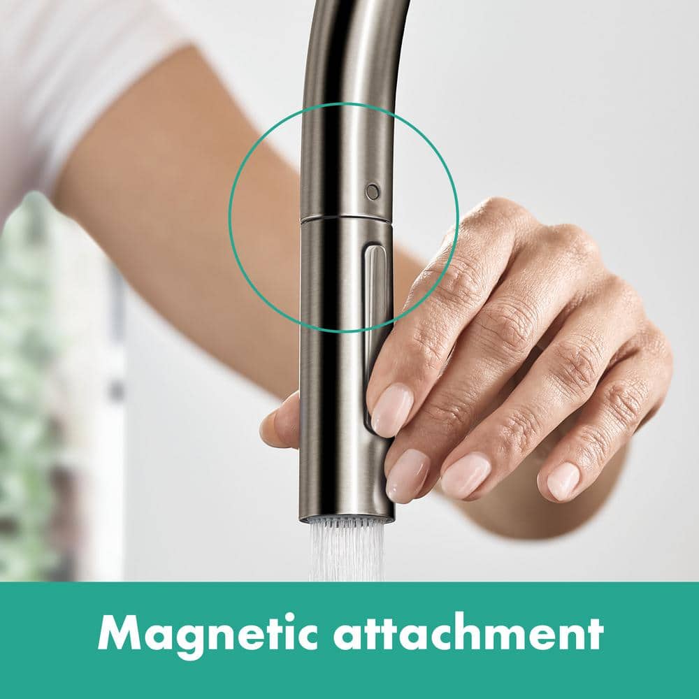 Modern Chrome HighArc Pull-Down Kitchen Faucet with 360° Swivel Spout