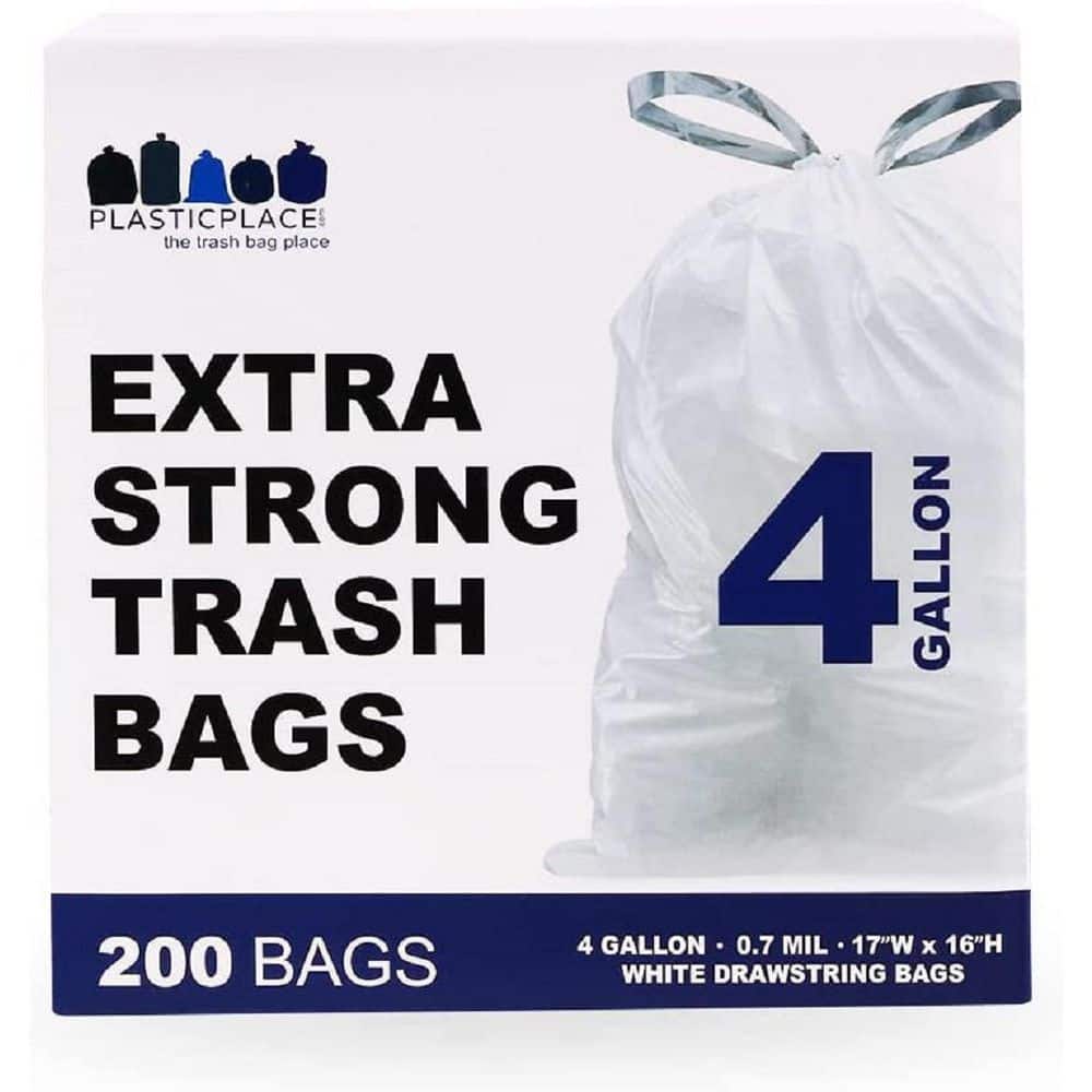 Color Scents 4-Gallon Small Drawstring Trash Bags, Simply Clean Scent, 200  Bags