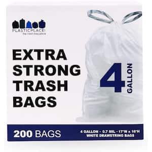 4 Gal. 17 in. x 16 in. 0.7 mil White Lavender and Soft Vanilla Scented Garbage Can Liners Trash Bags (200-Count)