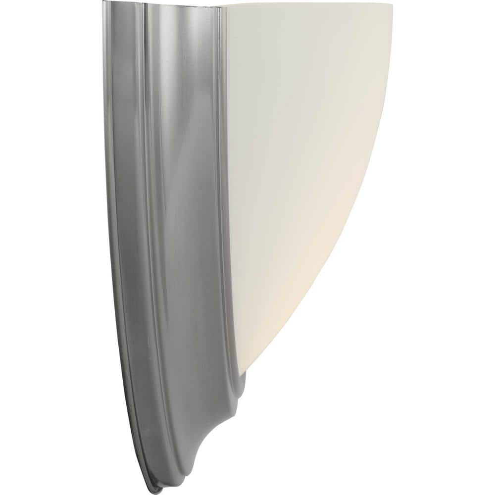 Eclipse 15.5'' Brushed Nickel LED Wall Sconce with Satin White Shade