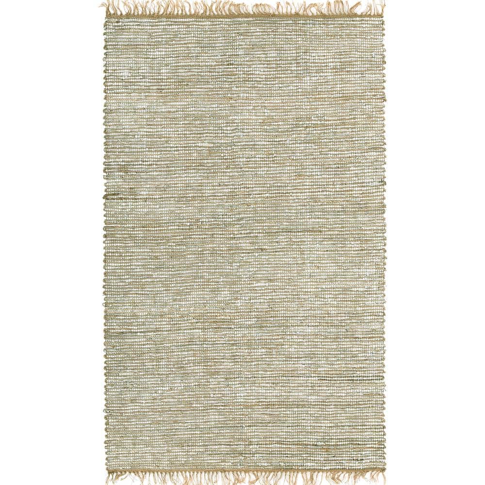 UPC 692789918104 product image for White Leather and Hemp 10 ft. x 14 ft. Area Rug | upcitemdb.com