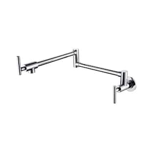 Wall Mount Joint Swing Arm Folding Pot Filler Kitchen Faucets in Chrome