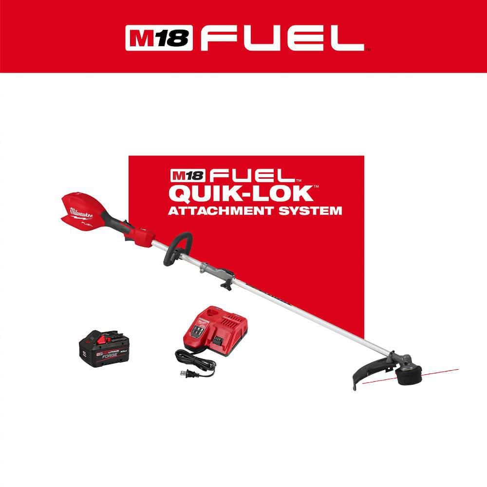 Milwaukee M18 FUEL 18V 16 in. Brushless Cordless Battery Powered String Trimmer w/QUIK-LOK Attachment Capability & 8.0 Ah Battery 3016-21ST