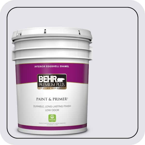 BEHR PREMIUM PLUS 5 gal. #PPU16-06 Lilac Mist Eggshell Enamel Low Odor Interior Paint & Primer
