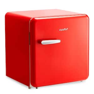 1.6 cu. ft. Solo Series Retro Mini Refrigerator in Red Adjustable Thermostat, ENERGY STAR for Bedroom/Dorm/Garage
