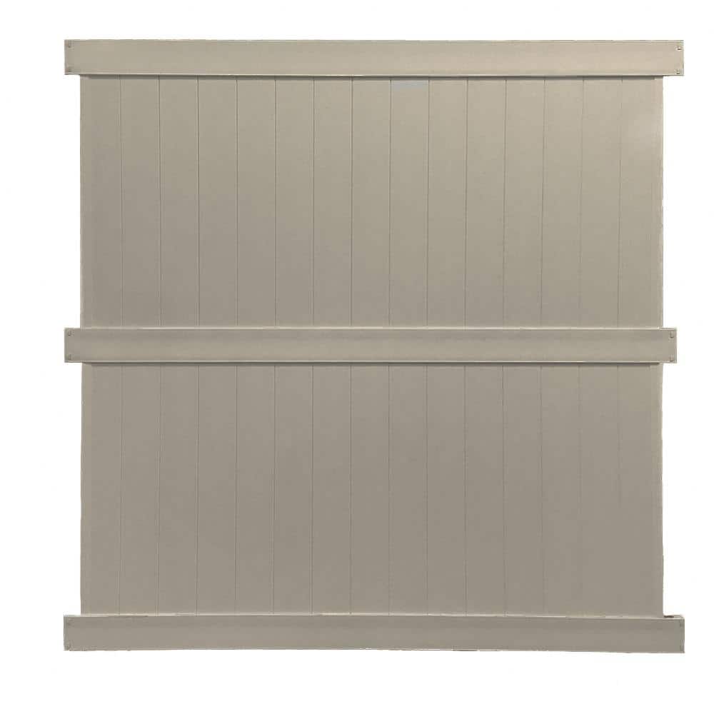 Augusta 8 ft. H x 6 ft. W Khaki Vinyl Privacy Fence Panel Kit price history on PriceWatchPro