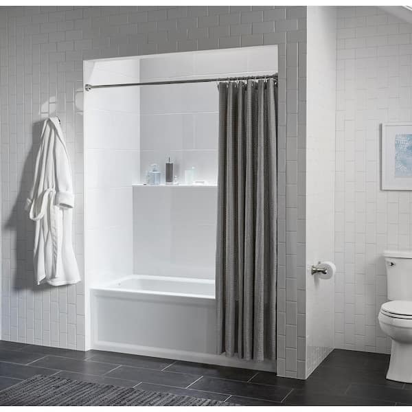 Archer 66 in. x 32 in. Soaking Bathtub with Right-Hand Drain in White