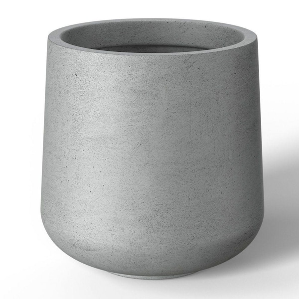 12.5 in. 16 in. 20.5 in. Natural Gray(Enhanced Core) Concrete Round Planter / Pot with Drainage Holes (3-Pack)