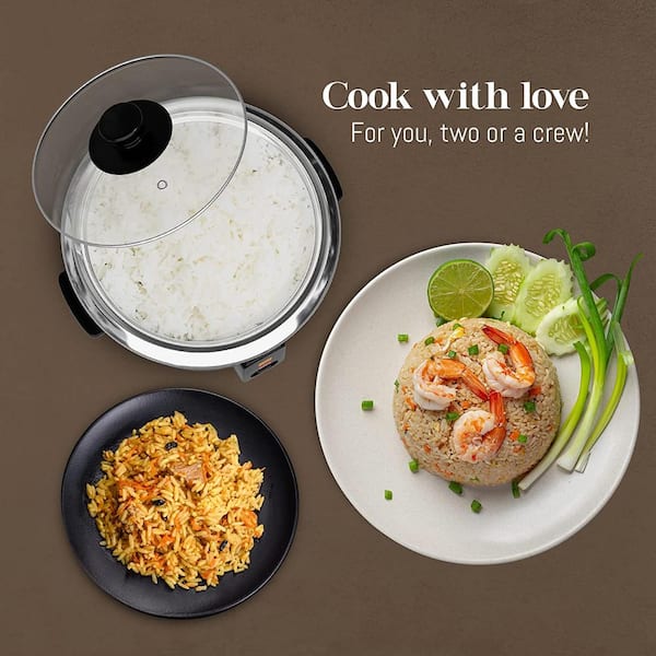 6-Cup Rice Cooker with Steam Tray [ERC-006NST] – Shop Elite Gourmet - Small  Kitchen Appliances