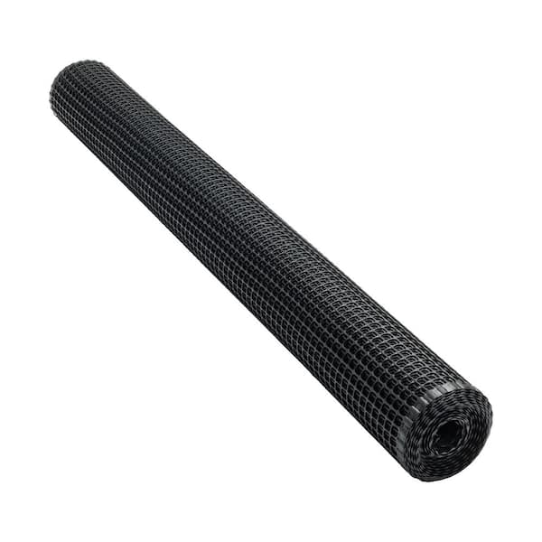 Fencer Wire 3 ft. x 15 ft. x 1/2 in. Black Plastic Hardware Netting  PGC-B3X15MF12 - The Home Depot